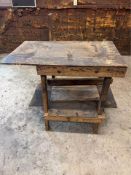 HEAVY DUTY WOODEN SHOP WORKBENCH 40X24X37.5 OVEN TABLE