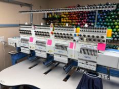 HAPPY JAPAN HCR3-1504 — 4-HEAD COMMERCIAL EMBROIDERY MACHINE