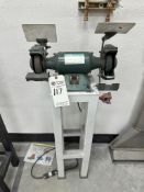 DAYTON ELECTRIC BENCH GRINDER - MODEL 4Z123D, 1/3 HP, 115V, WITH STEEL STAND