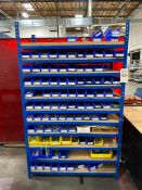 FASTENAL INDUSTRIAL BOLT BIN ORGANIZER RACK WITH CONTENTS & HARDWARE