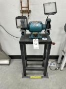 JET ELECTRIC BENCH GRINDER - MODEL BG-8, 3/4 HP, 115/230V, WITH HEAVY-DUTY STEEL STAND