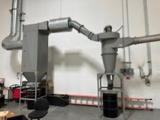 CINCINNATI FAN C247-1D EXP 5 HP 2-STAGE INDUSTRIAL CYCLONE DUST COLLECTION SYSTEM