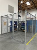 12' X 12' X 8'H GALVANIZED SECURITY CAGE WITH SHELVING
