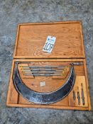 OUTSIDE MICROMETER SET - INTERCHANGEABLE ANVILS, CASE