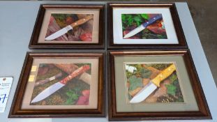 ASSORTED BARK RIVER KNIVES FRAMED PROMOTIONAL PRINTS