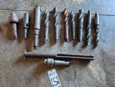 ASSORTED MORSE TAPER SHANK DRILL BITS & DRILL CHUCKS