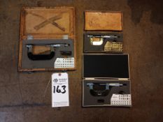 (3) MITUTOYO ASSORTED SCREW THREAD MICROMETERS WITH CASES