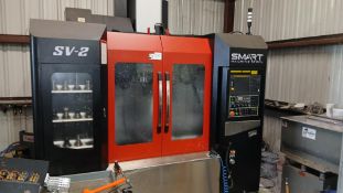 SMART MACHINE TOOL SV-2 CNC VERTICAL MACHINING CENTER WITH FANUC 0I-MF AND 4TH-AXIS ROTARY TABLE