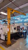 CONTRX 1/2 TON PILLAR JIB CRANE W/ YALE ELECTRIC CHAIN HOIST