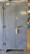 STRONG HOLD HEAVY-DUTY 2-DOOR INDUSTRIAL STEEL STORAGE CABINET