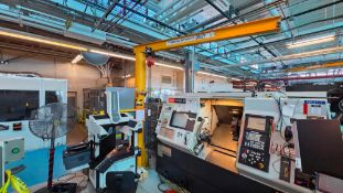HSI 1/4 TON PILLAR JIB CRANE W/ CM CYCLONE MANUAL CHAIN HOIST
