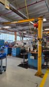 CONTRX 1/4 TON PILLAR JIB CRANE W/ CM CYCLONE MANUAL CHAIN HOIST