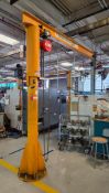 HSI 1/4 TON PILLAR-MOUNTED JIB CRANE W/ CM CYCLONE CHAIN HOIST