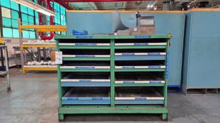 GREEN MULTI-DRAWER INDUSTRIAL TOOL STORAGE CABINET