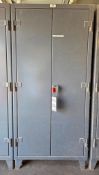STRONG HOLD HEAVY-DUTY 2-DOOR INDUSTRIAL STEEL STORAGE CABINET