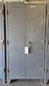 STRONG HOLD HEAVY-DUTY 2-DOOR INDUSTRIAL STEEL STORAGE CABINET