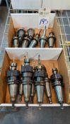 ASSORTED CAT 40 TOOL HOLDERS INCLUDING LYNDEX, SANDVIK COROMANT, AND NIKKEN NPU