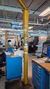 CONTRX 1/4 TON PILLAR JIB CRANE W/ CM CYCLONE MANUAL CHAIN HOIST