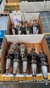 ASSORTED CAT40 TOOL HOLDERS & TOOLING - COLLET CHUCKS & END MILL HOLDERS