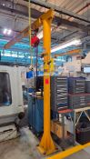 HANDLING SYSTEMS INTL 1/4-TON FLOOR-MOUNTED JIB CRANE WITH CM CYCLONE 1/4-TON MANUAL CHAIN HOIST