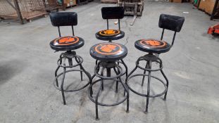 (4) NORTHERN TOOL HEIGHT ADJUSTABLE WORK STOOLS