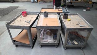 (4) TOOL SHOP CARTS ON WHEELS