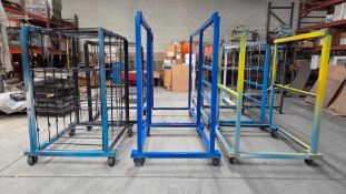 ASSORTMENT OF POWDER COATING RACKS/CARTS