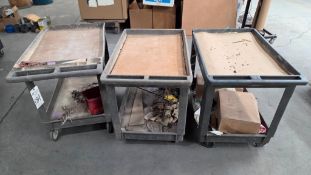 (3) TOOL SHOP CARTS ON WHEELS