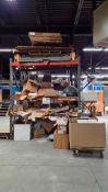 PALLET RACK WITH SHIPPING MATERIALS