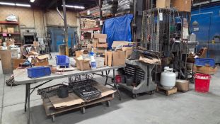 LOT OF ASSORTED POWDER COATING TOOLING/HOOKS/CHAINS