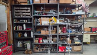 HEAVY DUTY STORAGE RACKS W CONTENTS