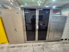 (3) INDUSTRIAL STAINLESS STEEL & METAL STORAGE CABINETS