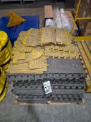 PALLET OF INTERLOCKING MODULAR RUBBER FLOORING COVERS AND EDGING