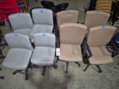 (8) ASSORTED ROLLING OFFICE CHAIRS AND LAB STOOLS
