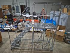 COTTERMAN ROLLING SAFETY WAREHOUSE LADDER - 800 LBS CAPACITY