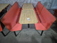 (2) RETRO RESTAURANT BOOTH AND TABLE SETS