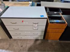 OFFICE FILING CABINET & MOBILE DRAWER PEDESTAL - W/ CRYO-GLOVES