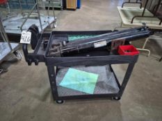 (2) MAGISTER HYDRAULICS DOUBLE-ACTING CLEVIS HYDRAULIC CYLINDERS AND CART