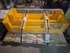 HEAVY-DUTY YELLOW STRUCTURAL STEEL INDUSTRIAL SAFETY BARRIERS / FLOOR GUARDS