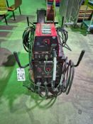 LINCOLN ELECTRIC FLEXTEC 650 WELDER WITH LF-72 WIRE FEEDER AND CART