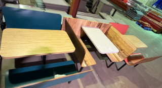 (3) RETRO RESTAURANT BOOTH AND TABLE SETS