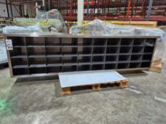 STAINLESS STEEL MULTI-COMPARTMENT MAIL AND PARTS SORTER CABINET