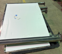 (4) PVC CLEAN ROOM FINISH FLOOR MOUNTED BARRIERS 44