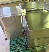 (3) 316 STAINLESS CONTAINERS ON WHEELS WITH FOOT PEDAL LID