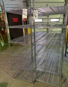(2) STAINLESS STEEL RACKS 6’ TALL 24” DEEP