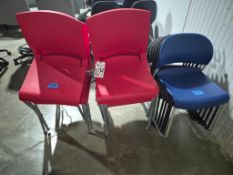 ASSORTED STACKABLE PLASTIC CHAIRS