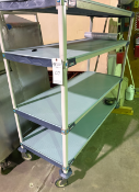 4-TIER MOBILE SHELVING UNIT