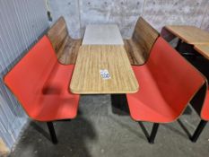 (2) RETRO RESTAURANT BOOTH AND TABLE SETS