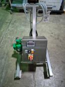 MILLIPORE STAINLESS STEEL CONTROL UNIT AND BONFIGLIOLI MOTOR ASSEMBLY ON ROLLING STAND