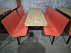 (2) RETRO RESTAURANT BOOTH AND TABLE SETS